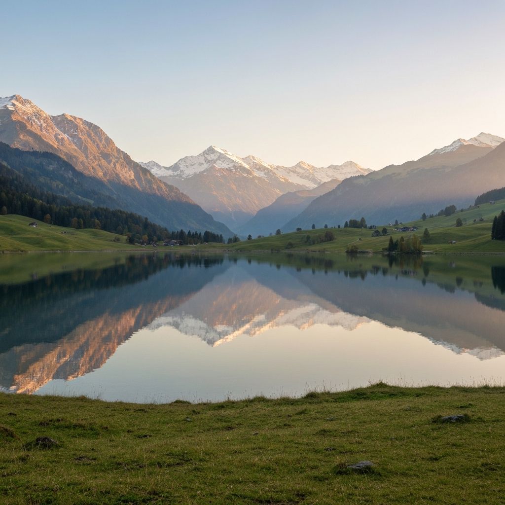 Alpine Landschaft Kontakt